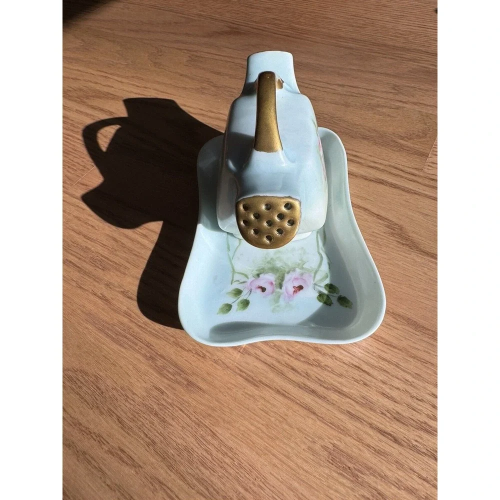 Vintage Heinrich & Co Selb Bavaria Salt‎ & Pepper Shakers W/Tray, Signed J Kach
